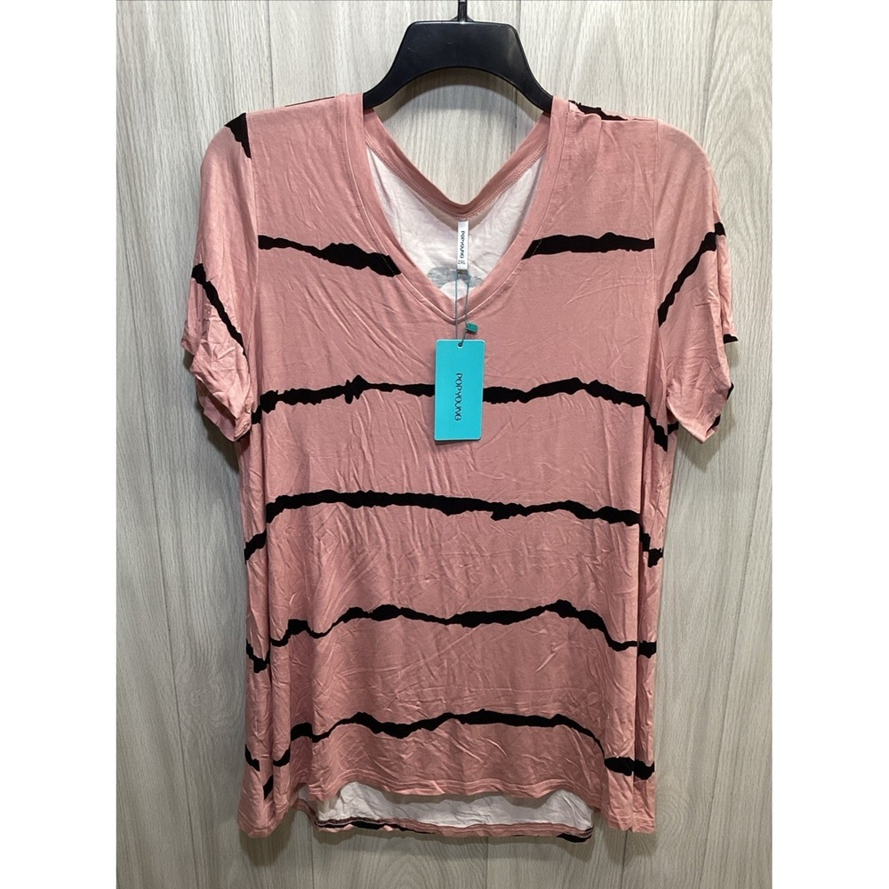 POPYOUNG Women's (Size‎ 2XL) Short Sleeve V-Neck Shirt Stretch (21B)